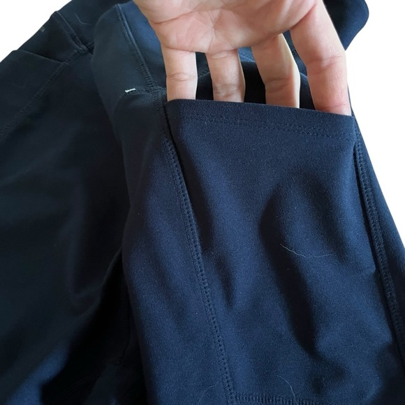 Mondetta Performance + Luxury Navy Leggings L | High Rise Stretch Athletic Pants - Picture 7 of 10